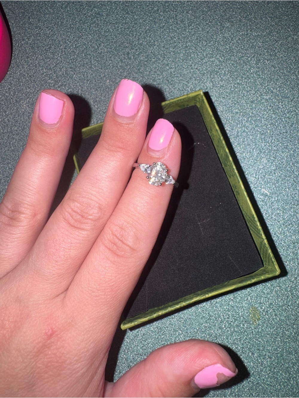 Moisanite gold plated ring